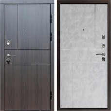 Входная дверь Termo Door Вертикаль венге Лучи бетон светлый