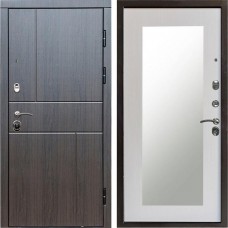 Входная дверь Termo Door Вертикаль венге Зеркало Триумф лиственница белая