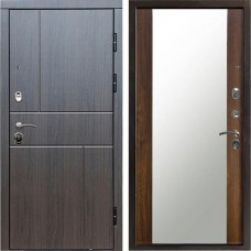 Входная дверь Termo Door Вертикаль венге Зеркало триумф дуб