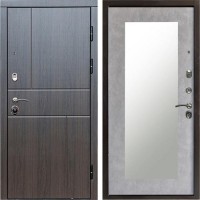 Входная дверь Termo Door Вертикаль венге Зеркало триумф бетон светлый
