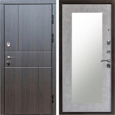 Входная дверь Termo Door Вертикаль венге Зеркало триумф бетон светлый