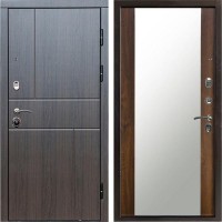 Входная дверь Termo Door Вертикаль венге Зеркало дуб