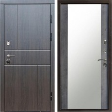 Входная дверь Termo Door Вертикаль венге Зеркало бетон темный