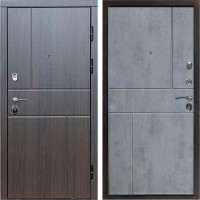 Входная дверь Termo Door Вертикаль венге Горизонт бетон темный