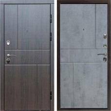 Входная дверь Termo Door Вертикаль венге Горизонт бетон темный