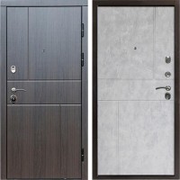 Входная дверь Termo Door Вертикаль венге Горизонт бетон светлый
