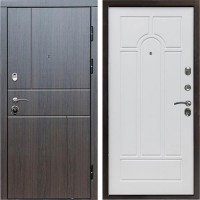 Входная дверь Termo Door Вертикаль венге Арка белое дерево