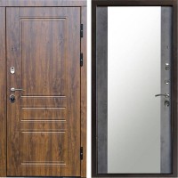 Входная дверь Termo Door Орегон дуб Зеркало бетон темный