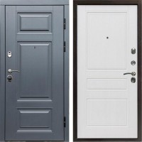 Входная дверь Termo Door Премиум Grey Классика белое дерево
