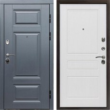 Входная дверь Termo Door Премиум Grey Классика белое дерево