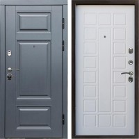 Входная дверь Termo Door Премиум Grey Престиж Белое дерево