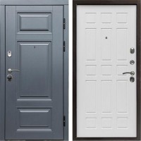 Входная дверь Termo Door Премиум Grey Спарта белое дерево