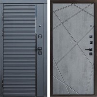 Входная дверь Black Line Лучи бетон темный