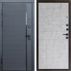 Входная дверь Black Line Горизонт бетон светлый