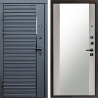 Входная дверь Black Line Зеркало Лиственница белая