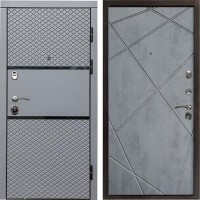 Входная дверь Fusion Лучи бетон темный