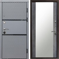 Входная дверь Fusion Зеркало бетон темный