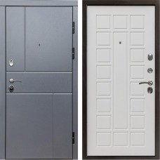 Входная дверь Вертикаль GREY Престиж белый матовый