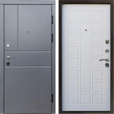 Входная дверь Вертикаль GREY Престиж Белое дерево