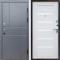 Входная дверь Вертикаль GREY Царга лиственница белая