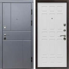 Входная дверь Вертикаль GREY Спарта белое дерево