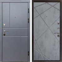 Входная дверь Вертикаль GREY Лучи бетон темный