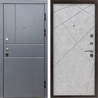 Входная дверь Вертикаль GREY Лучи бетон светлый