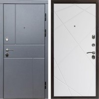 Входная дверь Вертикаль GREY Лучи белый