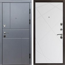 Входная дверь Вертикаль GREY Лучи белый