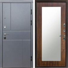 Входная дверь Вертикаль GREY Зеркало триумф дуб