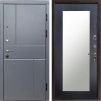 Входная дверь Вертикаль GREY Зеркало триумф венге