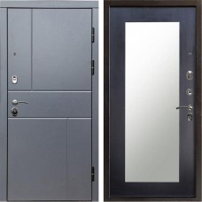 Входная дверь Вертикаль GREY Зеркало триумф венге