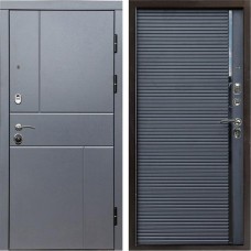 Входная дверь Вертикаль GREY Porte black