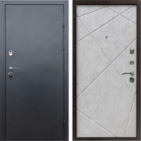 Входная дверь Техно графит Лучи бетон светлый