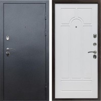 Входная дверь Техно графит Арка белое дерево