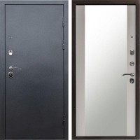 Входная дверь Техно графит Зеркало Лиственница белая
