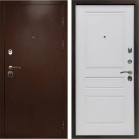 Входная дверь Техно медь Классика Белый матовый
