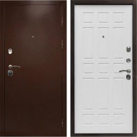 Входная дверь Техно медь Спарта белое дерево
