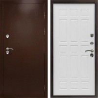 Входная дверь Termo Door Сибирь Антик Медный с терморазрывом Спарта белое дерево