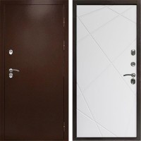 Входная дверь Termo Door Сибирь Антик Медный с терморазрывом Лучи белый