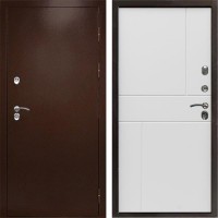 Входная дверь Termo Door Сибирь Антик Медный с терморазрывом Горизонт белый