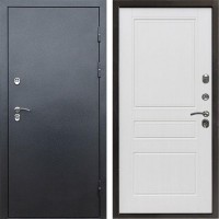Входная дверь Termo Door Сибирь Антик серебро с терморазрывом Классика белое дерево