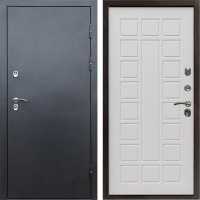 Входная дверь Termo Door Сибирь Антик серебро с терморазрывом Престиж белый матовый