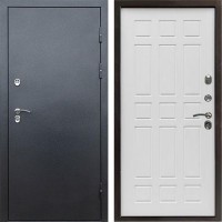 Входная дверь Termo Door Сибирь Антик серебро с терморазрывом Спарта белое дерево