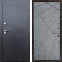 Входная дверь Termo Door Сибирь Антик серебро с терморазрывом Лучи бетон темный
