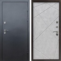 Входная дверь Termo Door Сибирь Антик серебро с терморазрывом Лучи бетон светлый