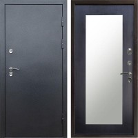 Входная дверь Termo Door Сибирь Антик серебро с терморазрывом Зеркало триумф венге