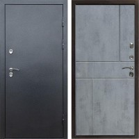 Входная дверь Termo Door Сибирь Антик серебро с терморазрывом Горизонт бетон темный