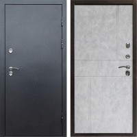 Входная дверь Termo Door Сибирь Антик серебро с терморазрывом Горизонт бетон светлый