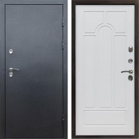 Входная дверь Termo Door Сибирь Антик серебро с терморазрывом Арка белое дерево